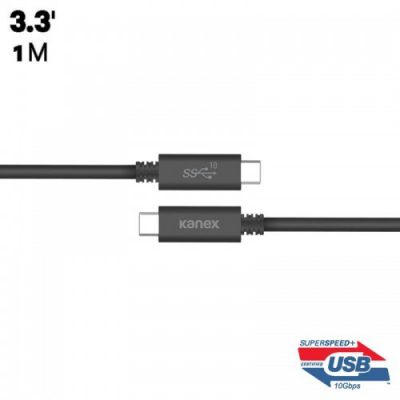 Kanex USB-C ChargeSync Cable - Kabel USB-C do ładowania & synchronizacji danych, 5.0 A, 10 Gbps, 1 m (Black) K181-1080-BK1M