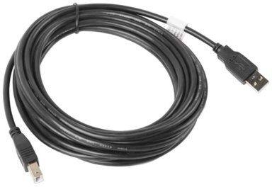 LANBERG LANBERG Kabel USB 2.0 AM-BM 5M czarny (CA-USBA-10CC-0050-BK)