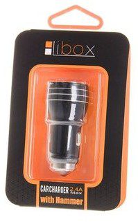 Libox Ładowarka samochodowa 2xUSB 2,4A czarna LB0057 LB0057