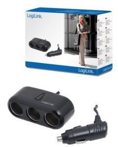 LogiLink Ładowarka samochodowa 3x gniazdo zapalniczki PA0038
