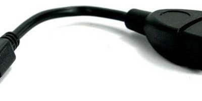 Logo Kabel USB 2.0 USB micro OTG M USB A OTG F 0.2m czarny Logo KVUJ101N0L