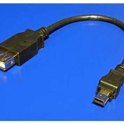 Logo Kabel USB 2.0 USB mini 5pin M USB A F 0.2m czarny Logo KVUF00250L