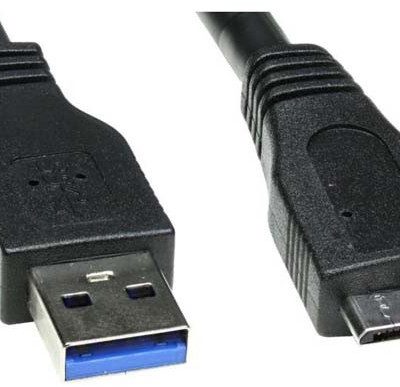 Logo Kabel USB 3.0 USB A M USB micro B M 0.5m czarny Logo blistr KVU3005UQL