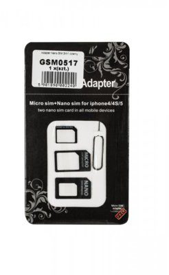 M-Life ADAPTER NANO SIM 3W1 CZARNY GSM0517