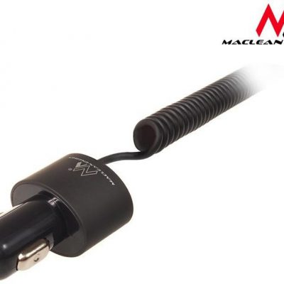 Maclean Ładowarka 2x USB 5.2A + lightning spiralny 1.8m MCE76
