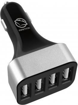 Manta Ładowarka Multimedia 4x USB czarno-srebrna MA435