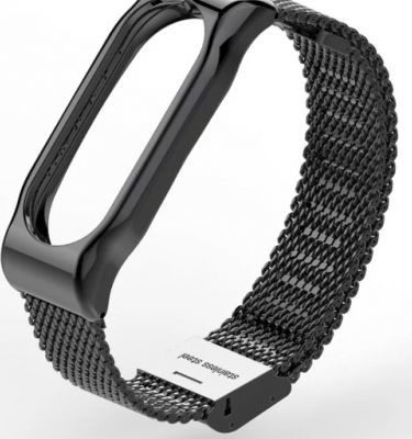 Mijobs Metalowa bransoletka MiJobs MiBand 2 czarna 1007 Milanese 1573-74475_20180709121936