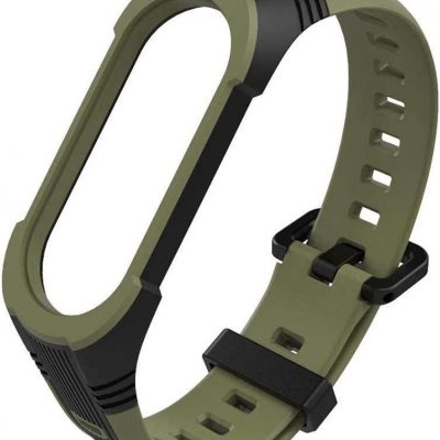 Mijobs Sportowy pasek opaska Mijobs do Xiaomi Mi Band 5 Zielony 8982X8