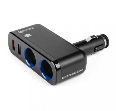 Modecom Zasilacz USB do samochodu z gniazdem ROYAL MC-CG2U2Q (ZT-MC-CG2U2Q-11)