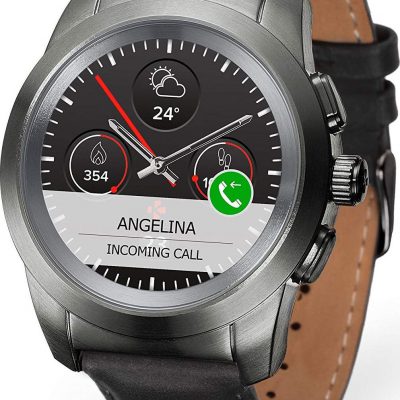MyKronoz ZeTime Premium Petite tytanowy/czarna skóra