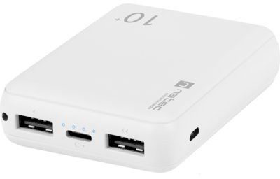 Natec EM Powerbank EXTREME MEDIA Trevi Compact 10000 mAh Biały