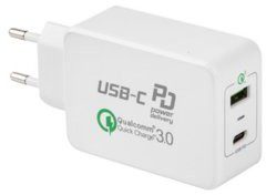Natec Extreme Media ŁADOWARKA SIECIOWA 240V->2XUSB 5V/3A POWER DELIVERY + QUICK CHARGE 3.0 EXTREME MEDIA NUC-1177