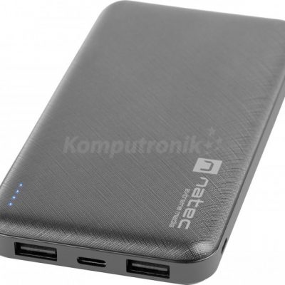 Natec Extreme Media Trevi 10000 mAh 2X USB-A + 1X USB-C czarny NPB-1542