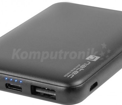 Natec Extreme Media Trevi Compact 5000 mAh 2x USB-A + 1x USB-C czarny NPB-1544