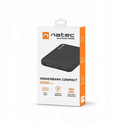 Natec Powerbank Extreme Compact 5000Mah 2xUsb