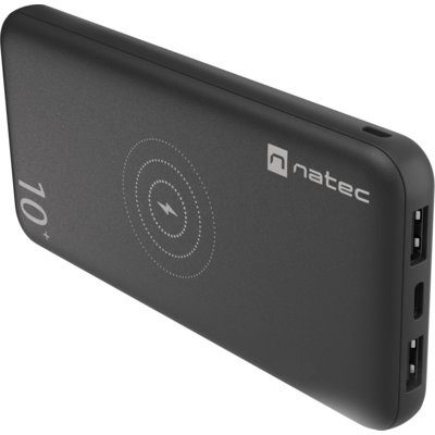 Natec Powerbank Trevi Wireless 10000mAh Czarny