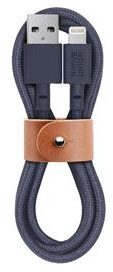 Native Union Belt Cable kabel Lightning 1,2m ze skórzanym zapięciem marine) IKLNUBCMA