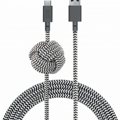 Native Union Night Cable Kabel USB ze Złączem USB-C z Węzłem 3m (Zebra) NCABLE-KV-AC-ZEB