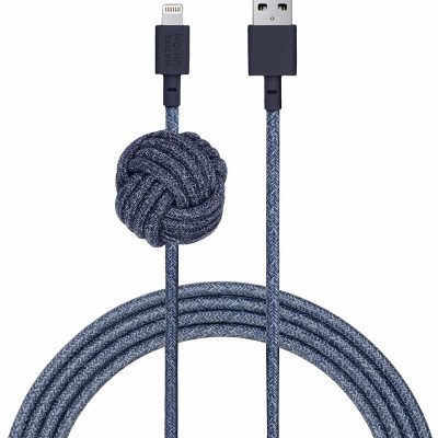 Native Union Night Cable Wzmozniony Kabel USB Lightning z Węzłem 3m (Indigo) NCABLE-KV-L-IND