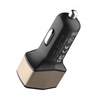 Nillkin Celerity Car Charger nowoczesna ładowarka samochodowa 2x USB + USB Type-C 6.4A złoty 6902048139831