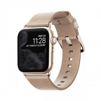NOMAD Strap Modern Leather Natural 38mm / 40mm Gold
