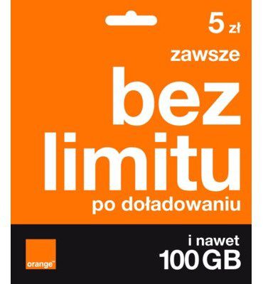 ORANGE Pakiet startowy ORANGE Free bez limitu 5 | Zamów z DOSTAWĄ JUTRO!