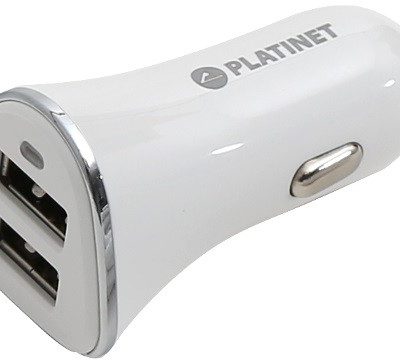 Platinet Ładowarka CAR CHARGER 2xUSB 3,4A biała 43720