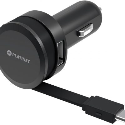 Platinet Ładowarka samochodowa Car Charger Rolling 2.4A Type-C PLCRRTC