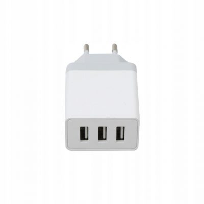 Platinet Ładowarka sieciowa 3 x Usb 3A biała