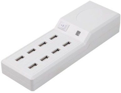 Platinet Ładowarka sieciowa 8xUSB 10A Biały
