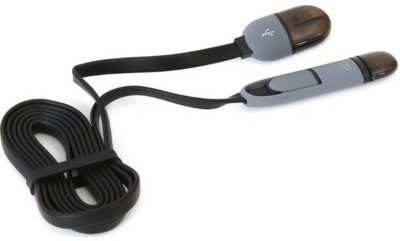 Platinet Pozostali UNIWERSALNY KABEL USB 2 IN 1 MICRO USB + LIGHTNING CZARNY PUC2PB ME-PL-L515