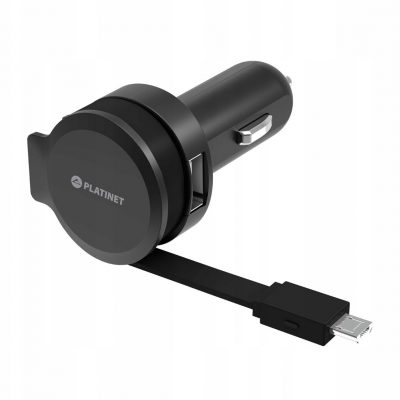 Platinet Samochodowa Ładowarka Usb 2,4A Kabel+usb
