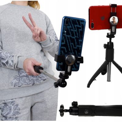 PLUS Monopod Kij Selfie Statyw Bluetooth składany