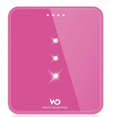 Powerbank White Diamonds Swarovski 1350 mAh Rózowy
