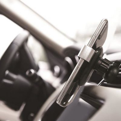 PURO Autofit Car Holder - Uniwersalny uchwyt samochodowy na kratkę wentylacyjną do smartfonów, max. 6" (czarny) SH8BLK