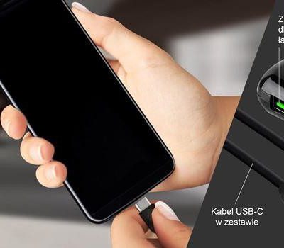PURO Travel Fast Charger - Ładowarka sieciowa + kabel USB-C 1m (czarny) FCMTCUSBCUSB31BLK