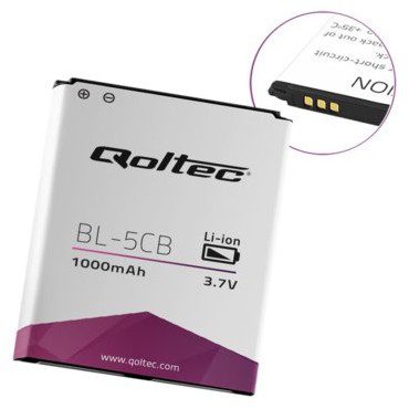 Qoltec Bateria do Nokia 1616 1800 BL-5CB, 1000mAh 52011.BL-5CB