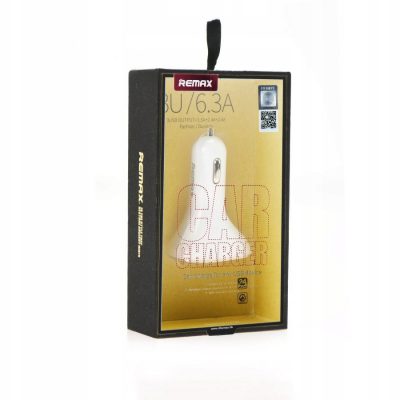 Remax Car Charger ładowarka samochodowa 3 USB - 6.3A BIAŁY TWORZYWO SZTUCZNE 6586