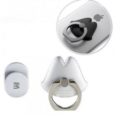 Remax Lips Ring uchwyt na telefon w kształcie ust srebrny 6954851263944