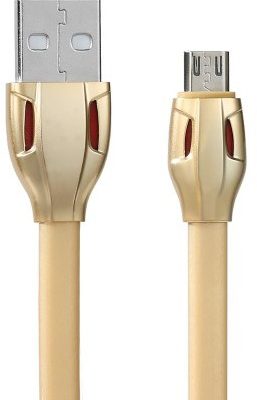 Remax RC-035m płaski kabel USB micro USB 1m nieplączący złoty 6954851270997