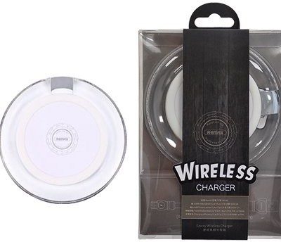 Remax Saway Wireless Charger RP-W1 bezprzewodowa ładowarka Qi indukcyjna podstawka + kabel micro USB biały 6954851279495