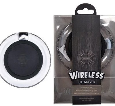 Remax Saway Wireless Charger RP-W1 bezprzewodowa ładowarka Qi indukcyjna podstawka + kabel micro USB czarny 6954851279501