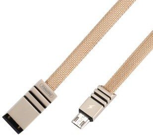 Remax Weave RC-081m kabel w materiałowym oplocie przewód USB / micro USB 2.1 1M kremowy 6954851274650