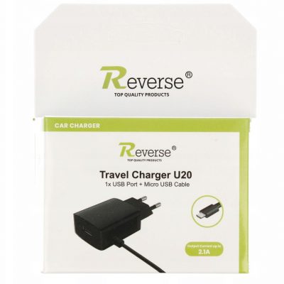 Reverse Ładowarka sieciowa U20 2.1A 1XUSB+ Micro 1