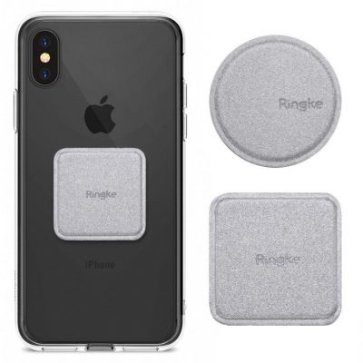 Ringke Ringke Magnetic Mount Metal Plate 2x samoprzylepna metalowa płytka dla uchwytów magnetycznych srebrny (ACPU0003) - Srebrny