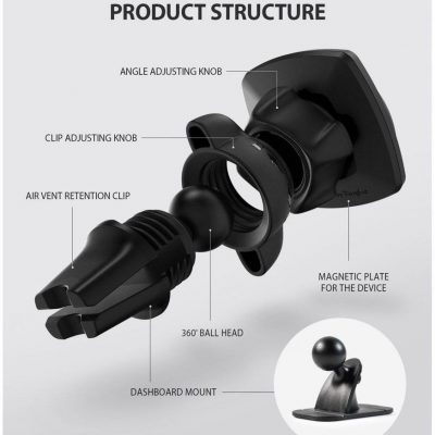 Ringke Uchwyt Magnetyczny Ringke Power Clip Air Vent Magnetic Car Mount Holder