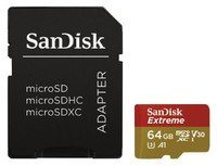 SanDisk MicroSDXC 64 GB Extreme 100MB/s A1 C10 V30 UHS-I U3 (173421)