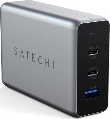 Satechi Ładowarka SATECHI 100W USB-C PD Compact GaN Charger Space Gray ST-TC100GM-EU