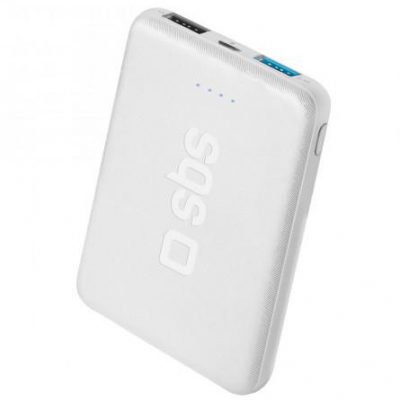 SBS 4000 mAh Pocket 2xUSB biały