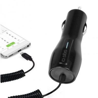 SBS Ładowarka Samochodowa z kablem USB-C 3.0A TECARTC3A